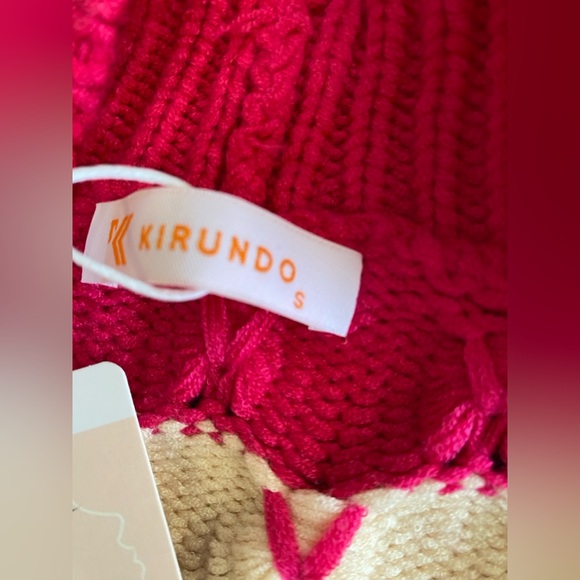 KIRUNDO Cardigan Chunky Lantern Sleeve Open Front NWT SM - Picture 5 of 11